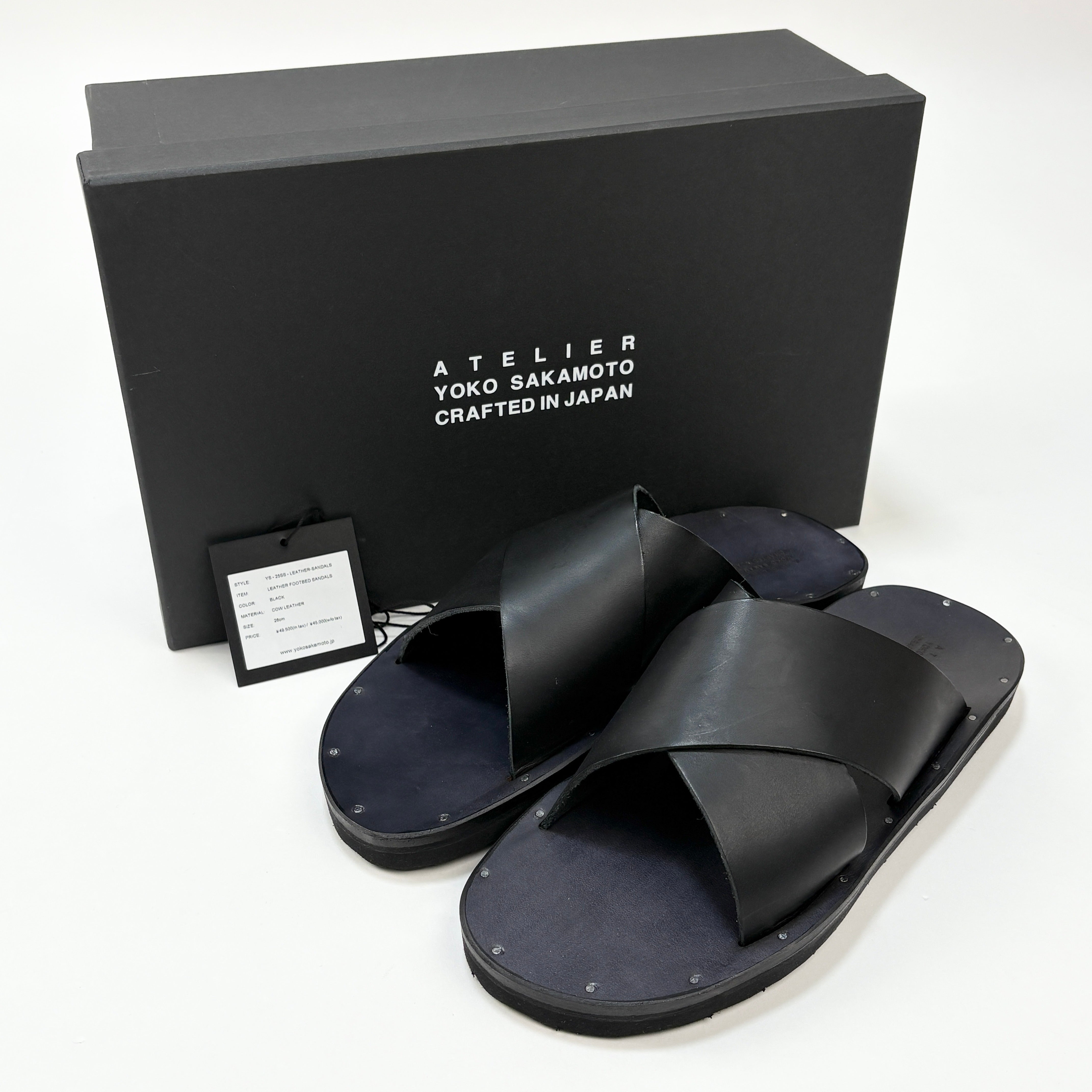 新品】YOKO SAKAMOTO LEATHER FOOTBED SANDALS YS-25SS-LEATHER