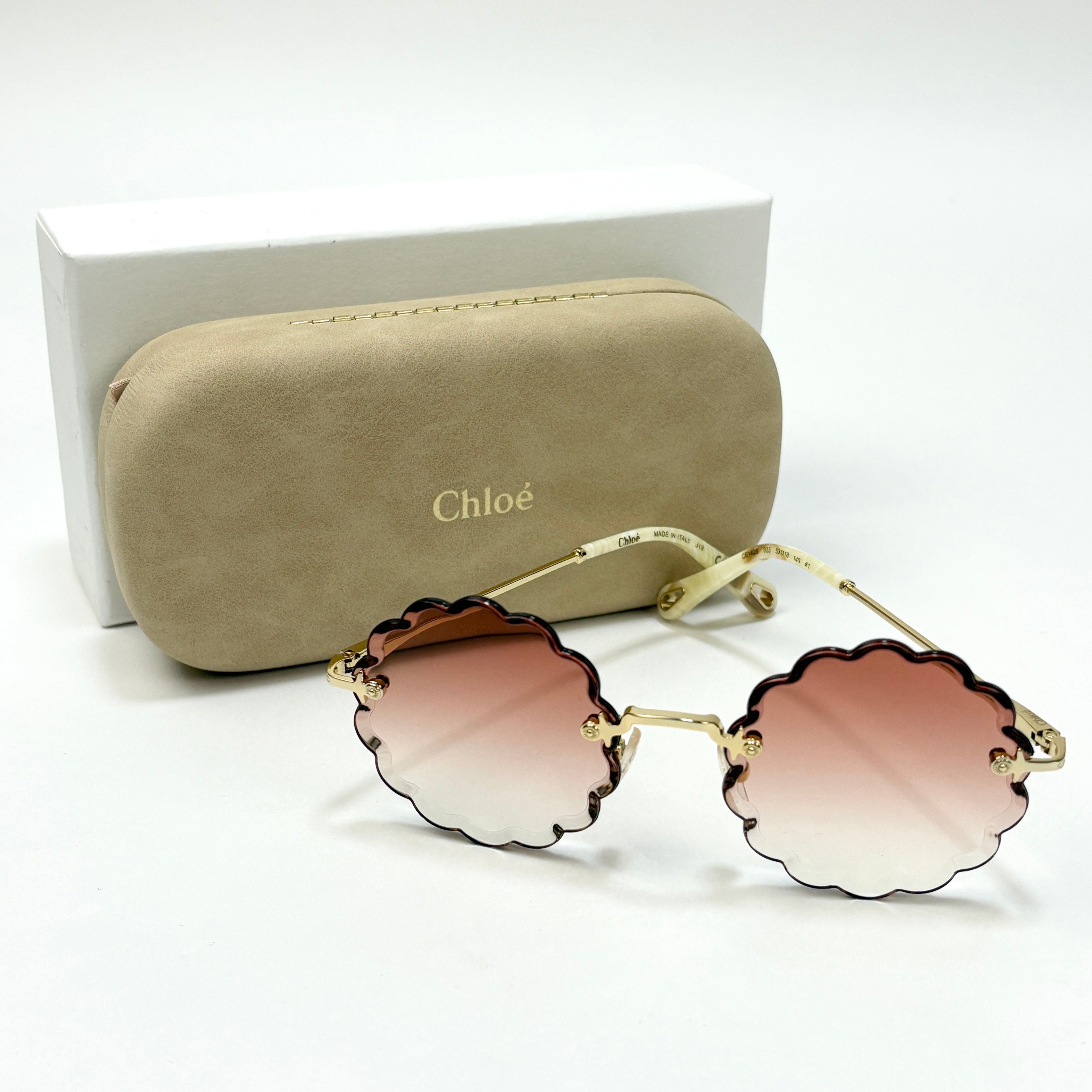 極美品 Chloe Rosie Petite フラワー サングラス CE142S Chloe / クロエ Rosie Petite CE142S 823 / CHC18SECE142P823 53□18