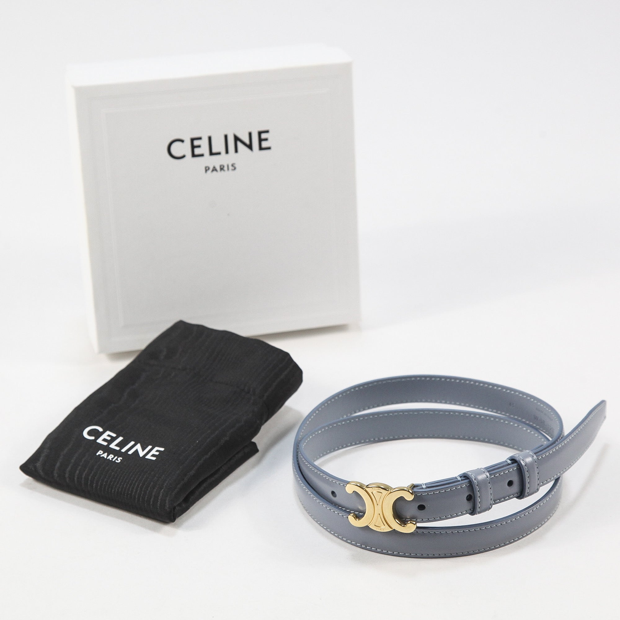 【新品同様】セリーヌ CELINE ベルト トリオンフ 18MM スモール CELINE / セリーヌ 2023SS スモール 18MM トリオンフ ベルト