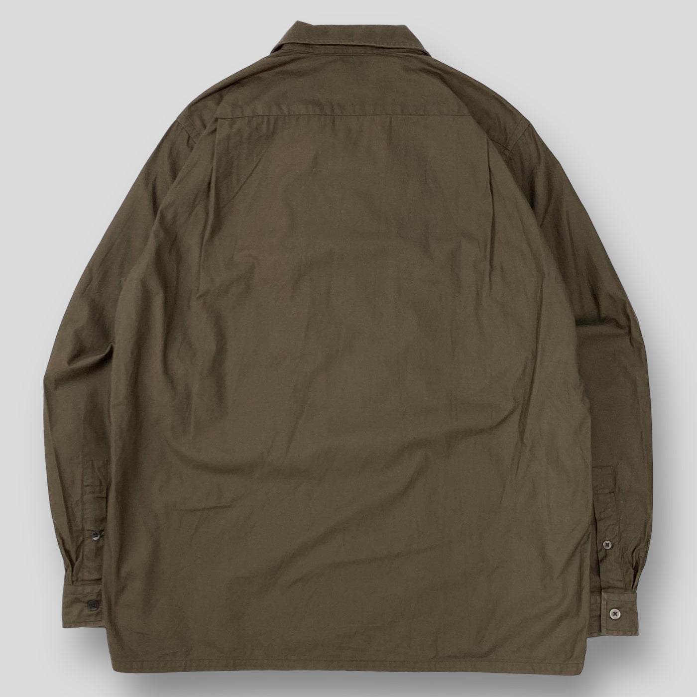 2020AW SEMI OPEN COLLAR SHIRTS (ORGANIC COTTON BACK SATIN) RRS1002 L