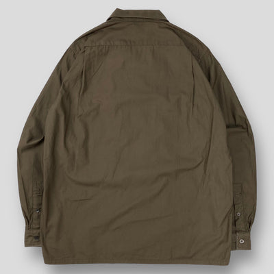 2020AW SEMI OPEN COLLAR SHIRTS (ORGANIC COTTON BACK SATIN) RRS1002 L
