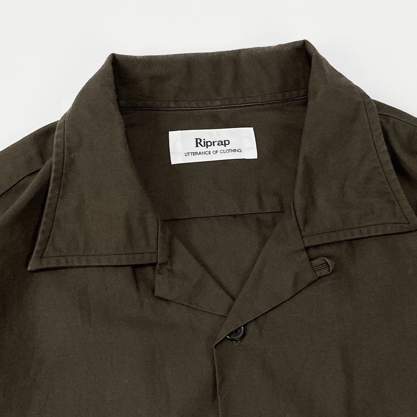 2020AW SEMI OPEN COLLAR SHIRTS (ORGANIC COTTON BACK SATIN) RRS1002 L