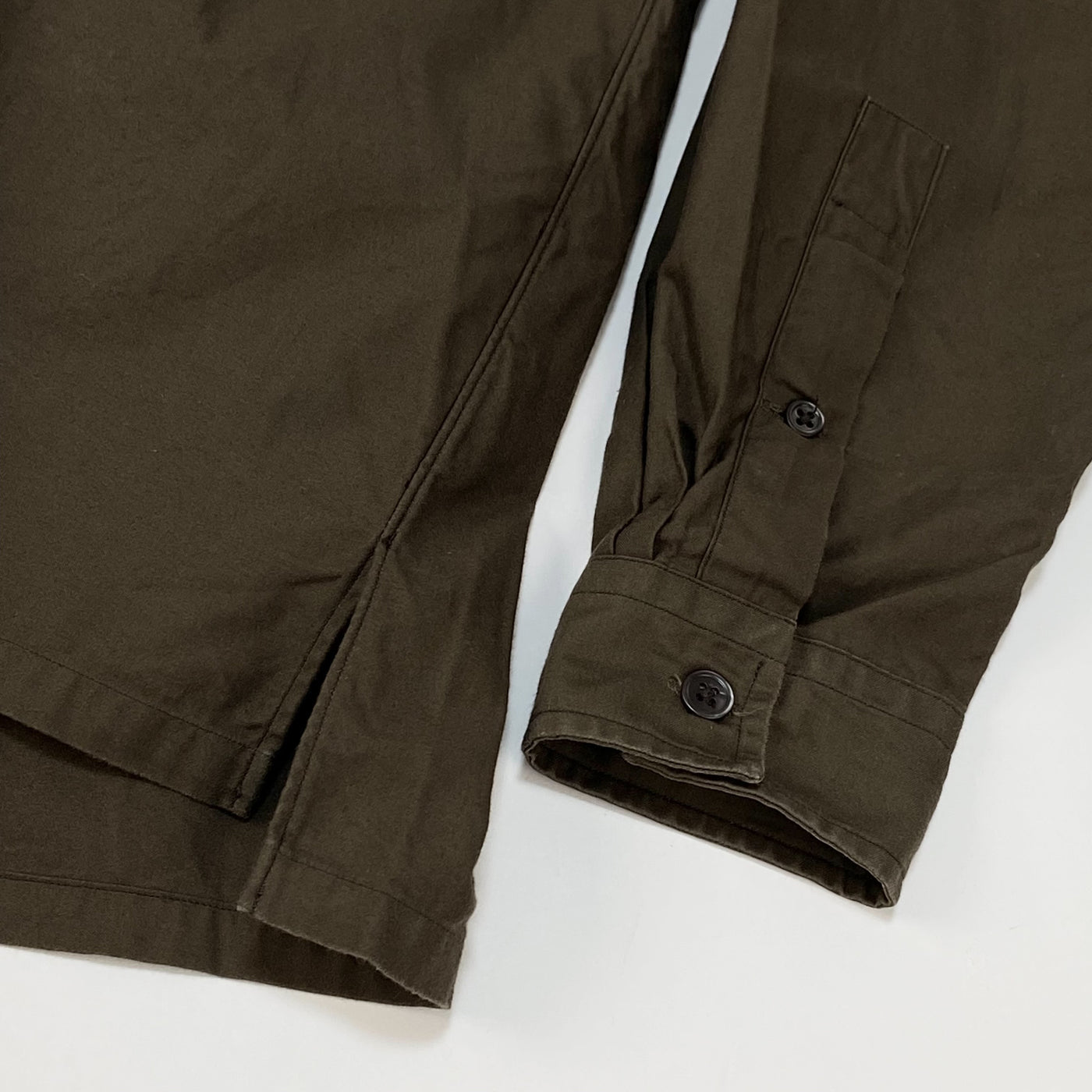2020AW SEMI OPEN COLLAR SHIRTS (ORGANIC COTTON BACK SATIN) RRS1002 L