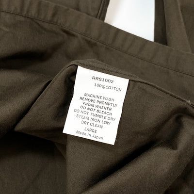 2020AW SEMI OPEN COLLAR SHIRTS (ORGANIC COTTON BACK SATIN) RRS1002 L