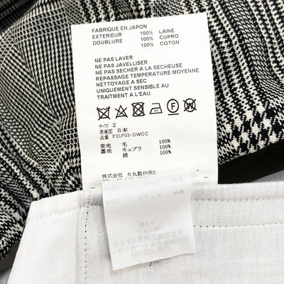 2021AW DRAWSTRING TROUSER IN WOOL GLEN CHECK F21P03-DWGC 2
