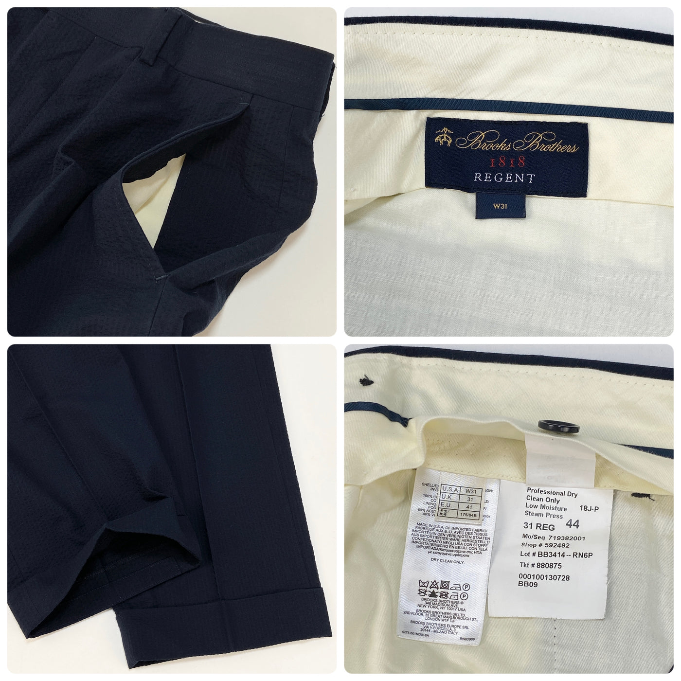 2019SS REGENT FIT シアサッカー セットアップ 21-16-1587-190 / 21-23-0669-190 36S / W31