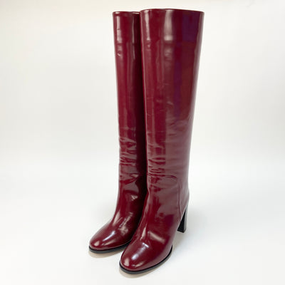 【新品】フィービー期 エナメルロングブーツ 37