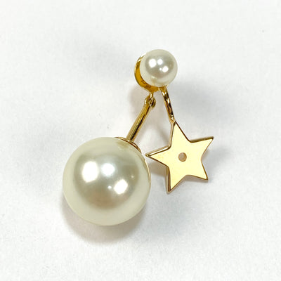 ホワイトパールピアス スター 片耳用