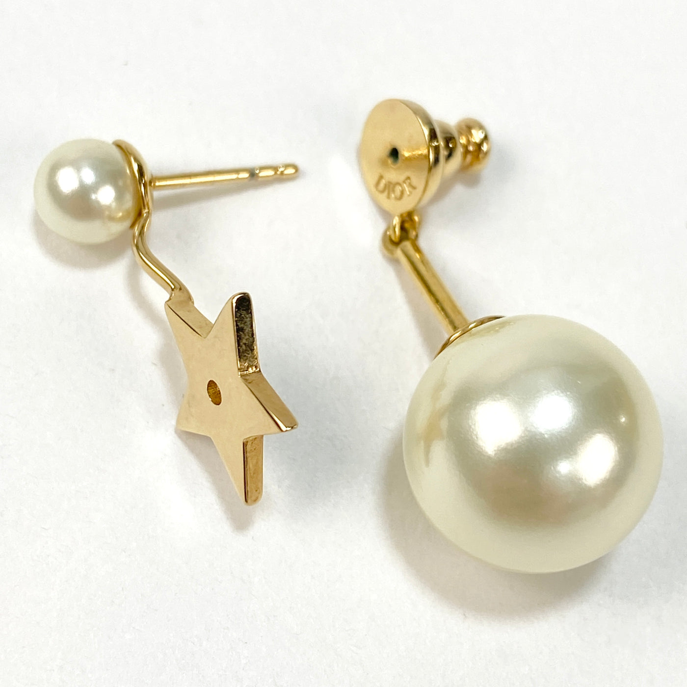 ホワイトパールピアス スター 片耳用
