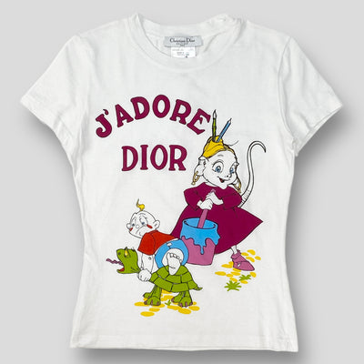 2002SS ジョン・ガリアーノ期 J'ADORE DIOR カートゥーンプリントTシャツ 2A12155029