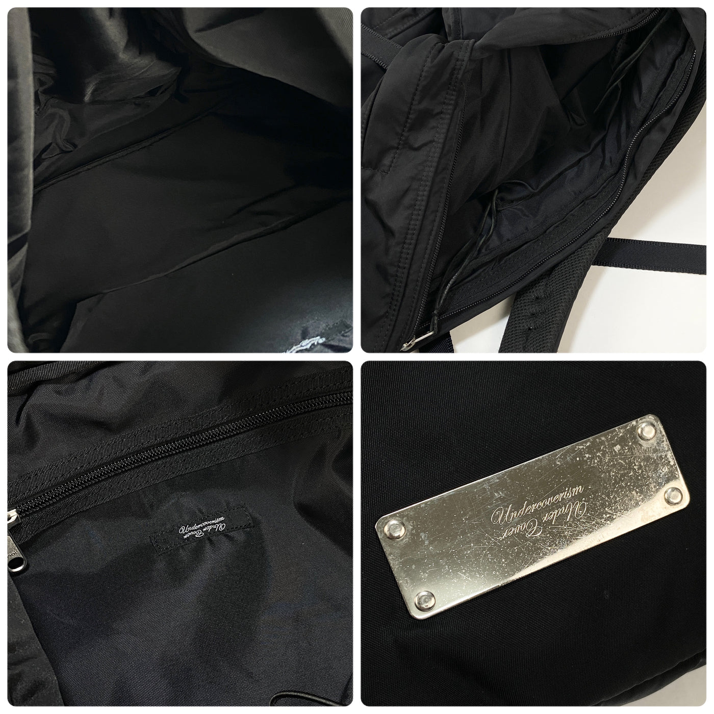 ロゴプレート付き ナイロンバックパック