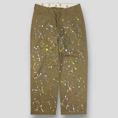 2021AW 別注 HAND PAINT WIDE TROUSERS GMS-11160 XL BEIGE