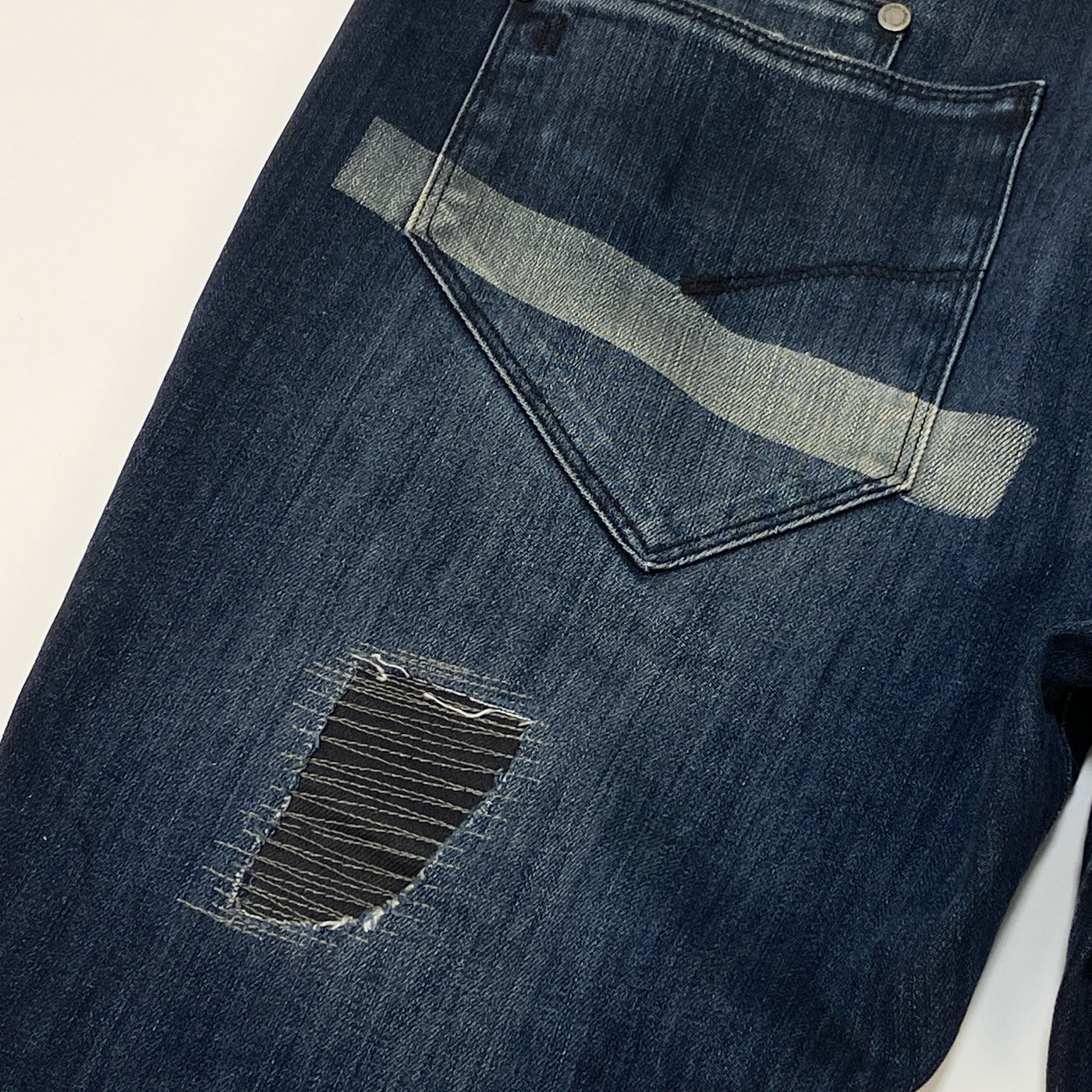 リペア加工 SLIM FIT LOW RISE DENIM PBDE66G T4802 32