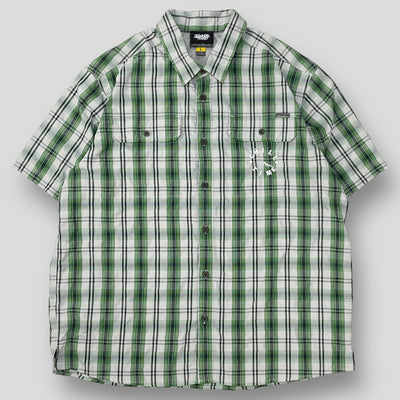 Eddie Bauer カスタム刺繍 チェックシャツ XL