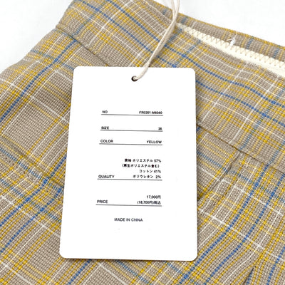 【新品】2023SS Two-tuck Wide Shorts Souvenir Check FR0301-M4040 36