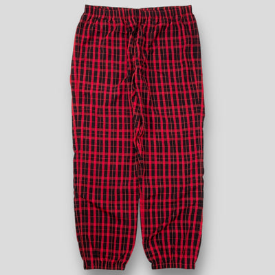 【新品】2018AW Nylon Plaid Track Pant M Red