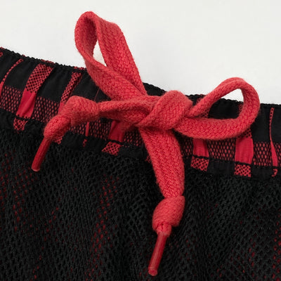 【新品】2018AW Nylon Plaid Track Pant M Red