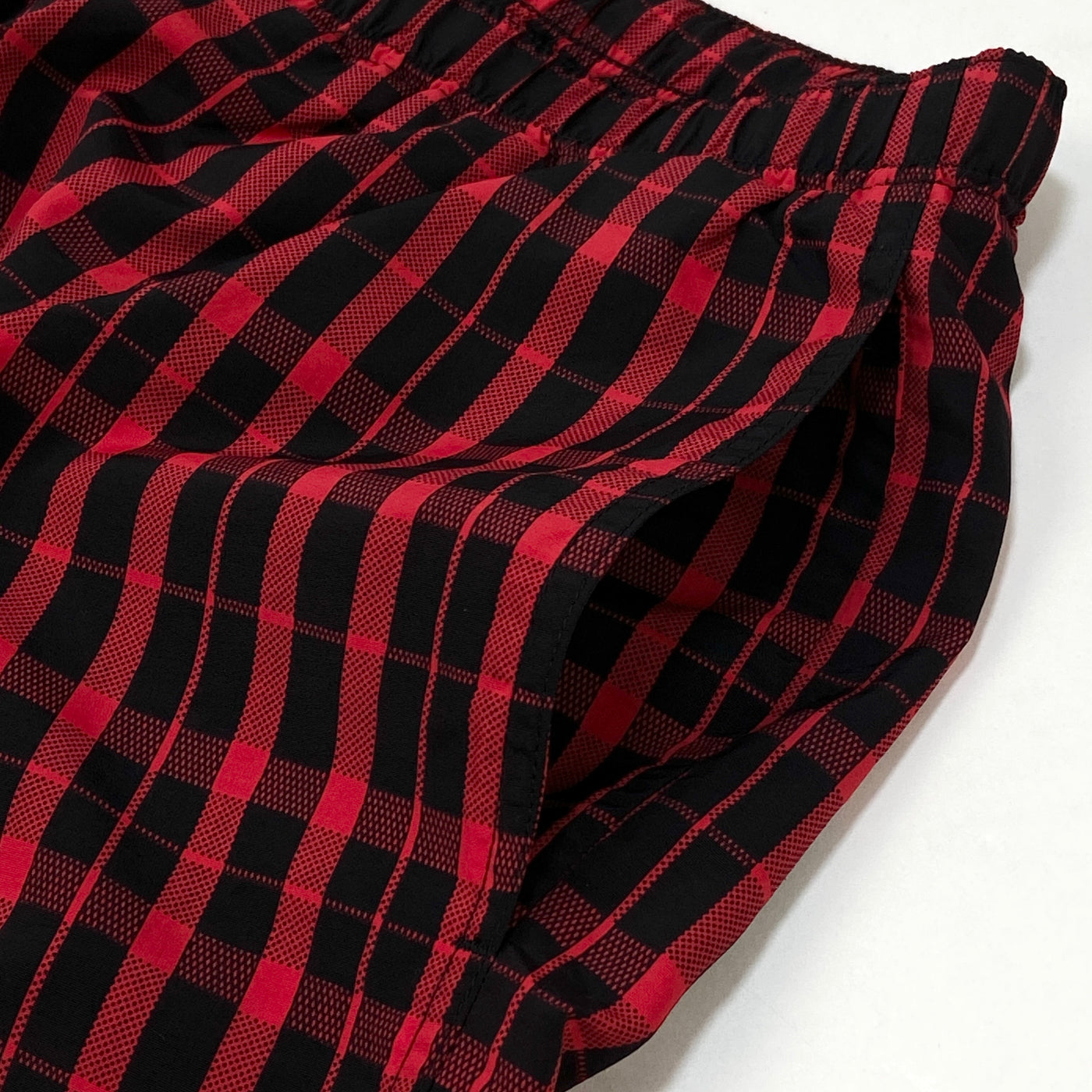 【新品】2018AW Nylon Plaid Track Pant M Red