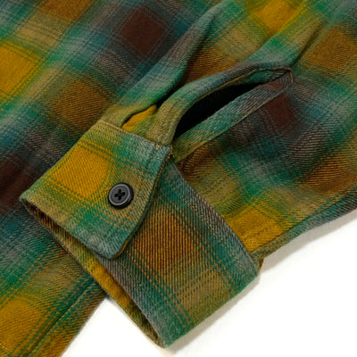 【新品】2015AW Shadow Plaid Zip - Front Shirt M