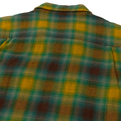 【新品】2015AW Shadow Plaid Zip - Front Shirt M