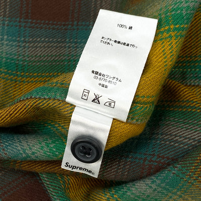 【新品】2015AW Shadow Plaid Zip - Front Shirt M