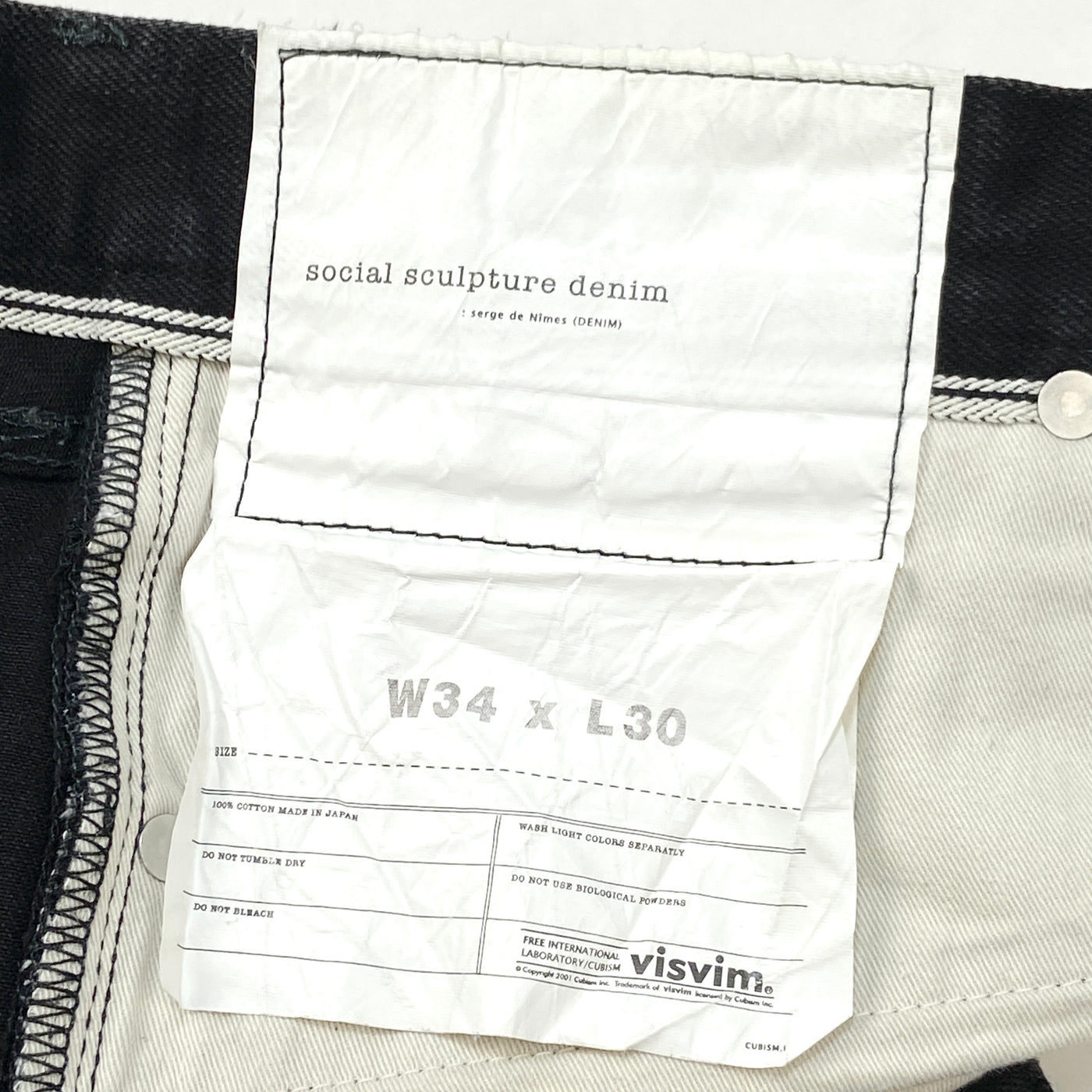 2016AW SOCIAL SCULPTURE 04 UNWASHED 0116205005033 W34×L30