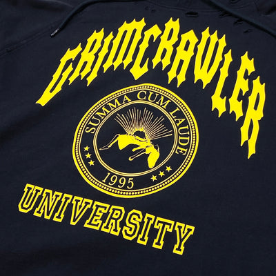 2022SS Destroyed Oversized Hoodie Grimcrawler University 221-M178 M