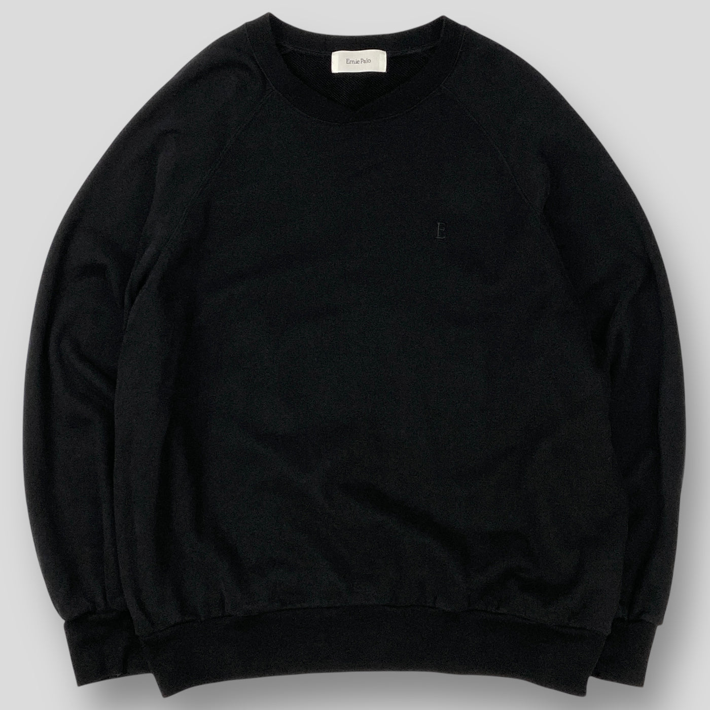 2023AW edition 06 'E' Crew Neck Sweat EP06CT05 50 BLACK