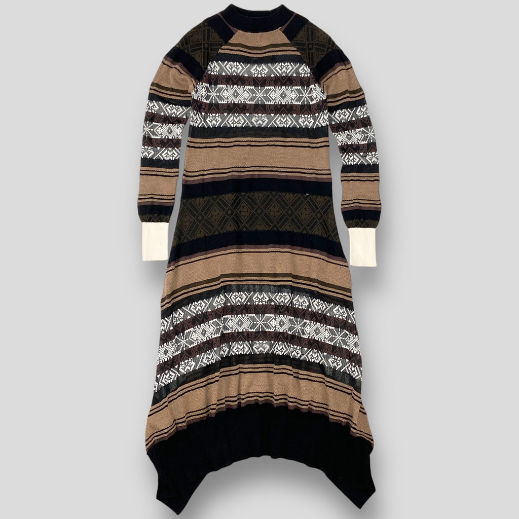 美品 希少 sacai 22SS Rug Jacquard Knit Dress