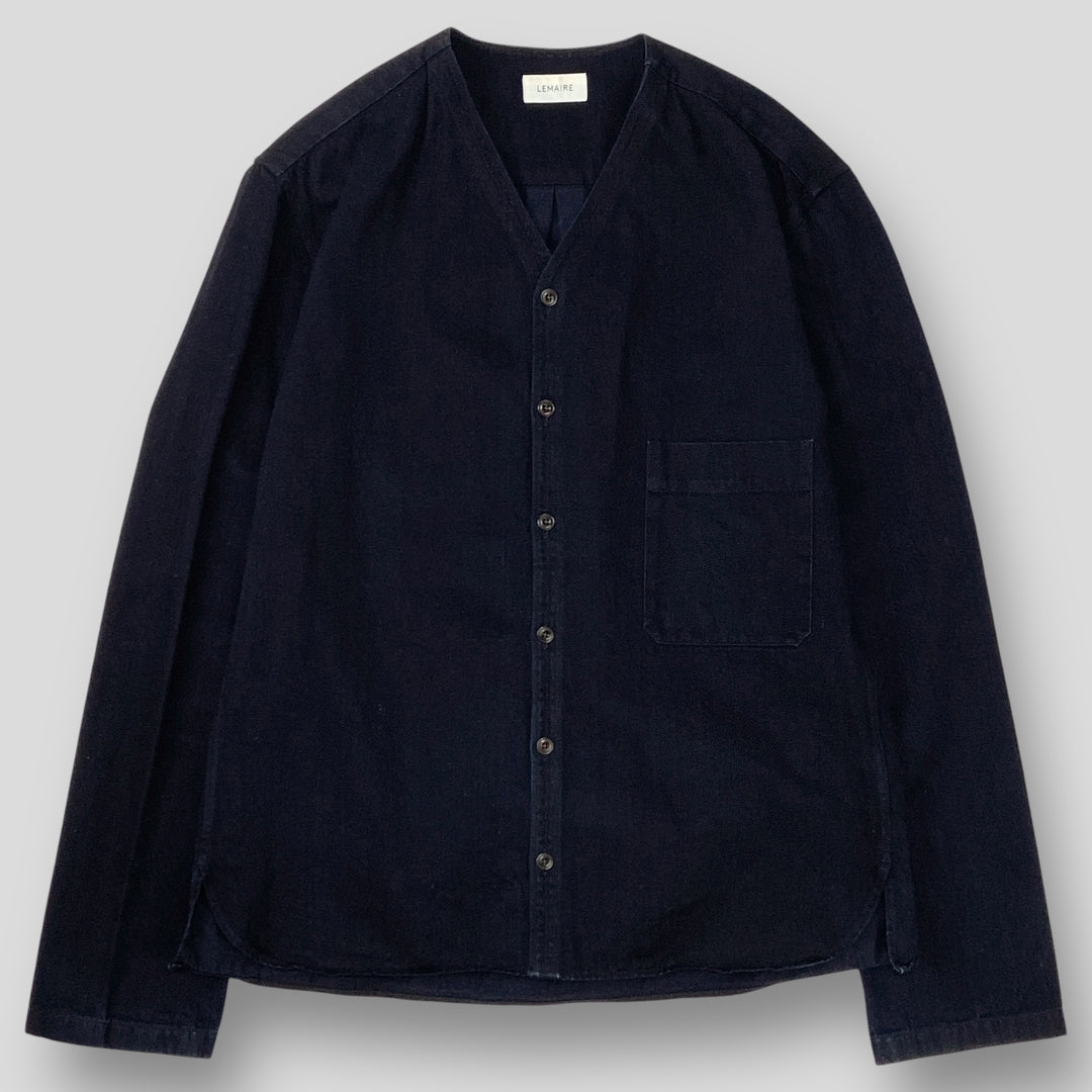 LEMAIRE / ルメール 2017AW V-Neck Collar Shirt Denim GKG-5715 46 