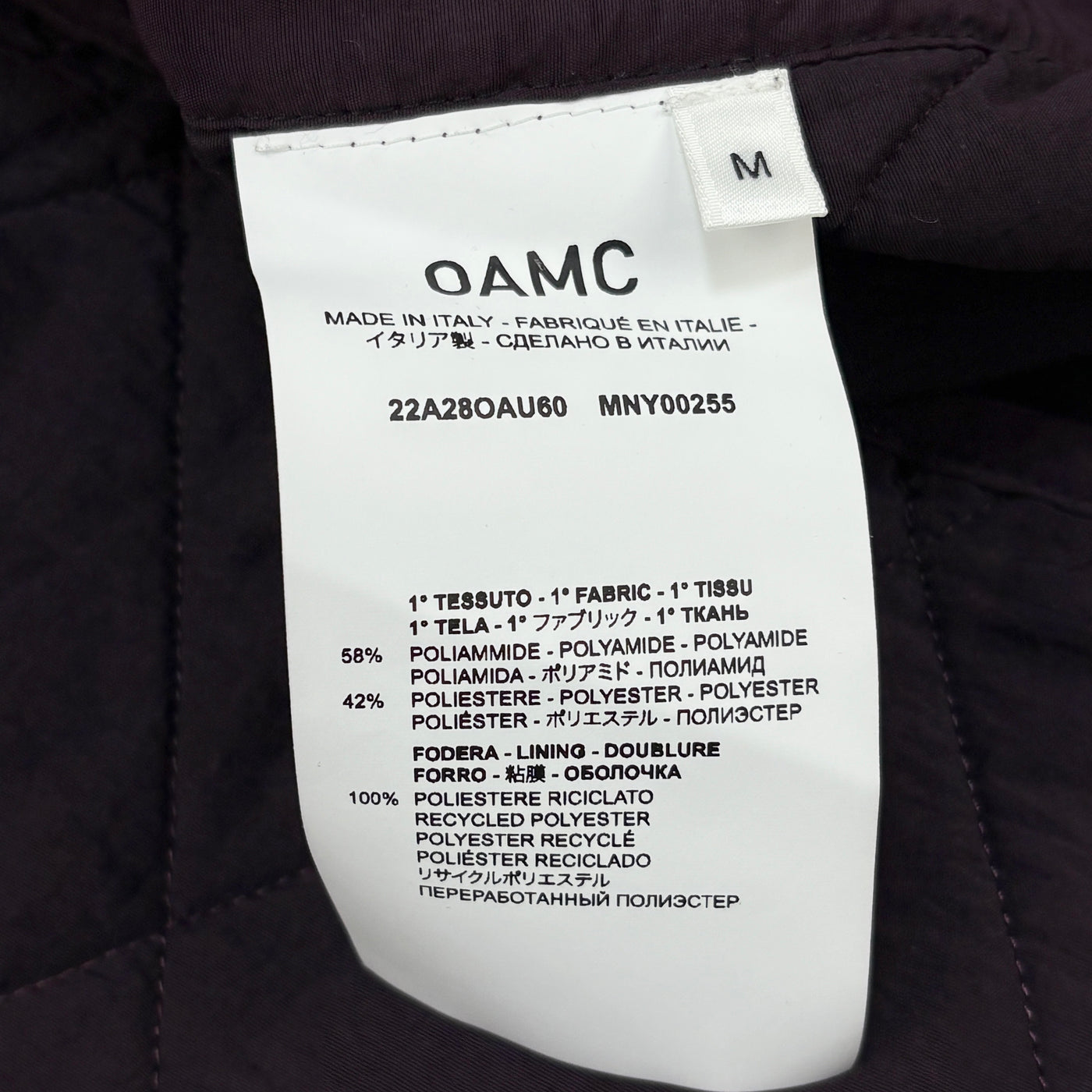 2022AW COMBAT LINER JACKET 22A28OAU60 MNY00255 M