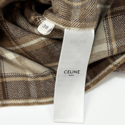 2023AW チェック クロップドシャツ / カシミヤ 2C878377T.02CU 38