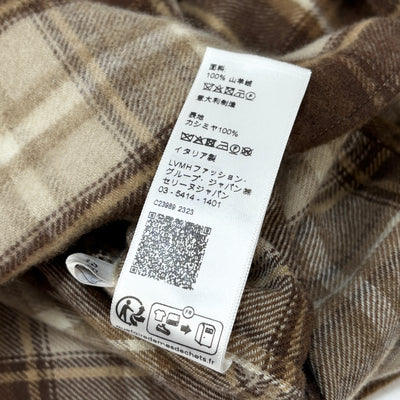 2023AW チェック クロップドシャツ / カシミヤ 2C878377T.02CU 38