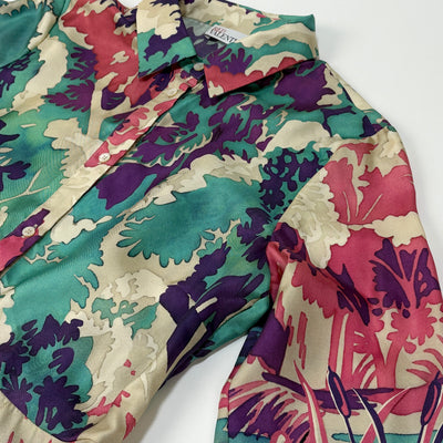 2022SS Silk Dress Emerald Forest Print XR3VAEG56A1 44