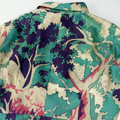 2022SS Silk Dress Emerald Forest Print XR3VAEG56A1 44