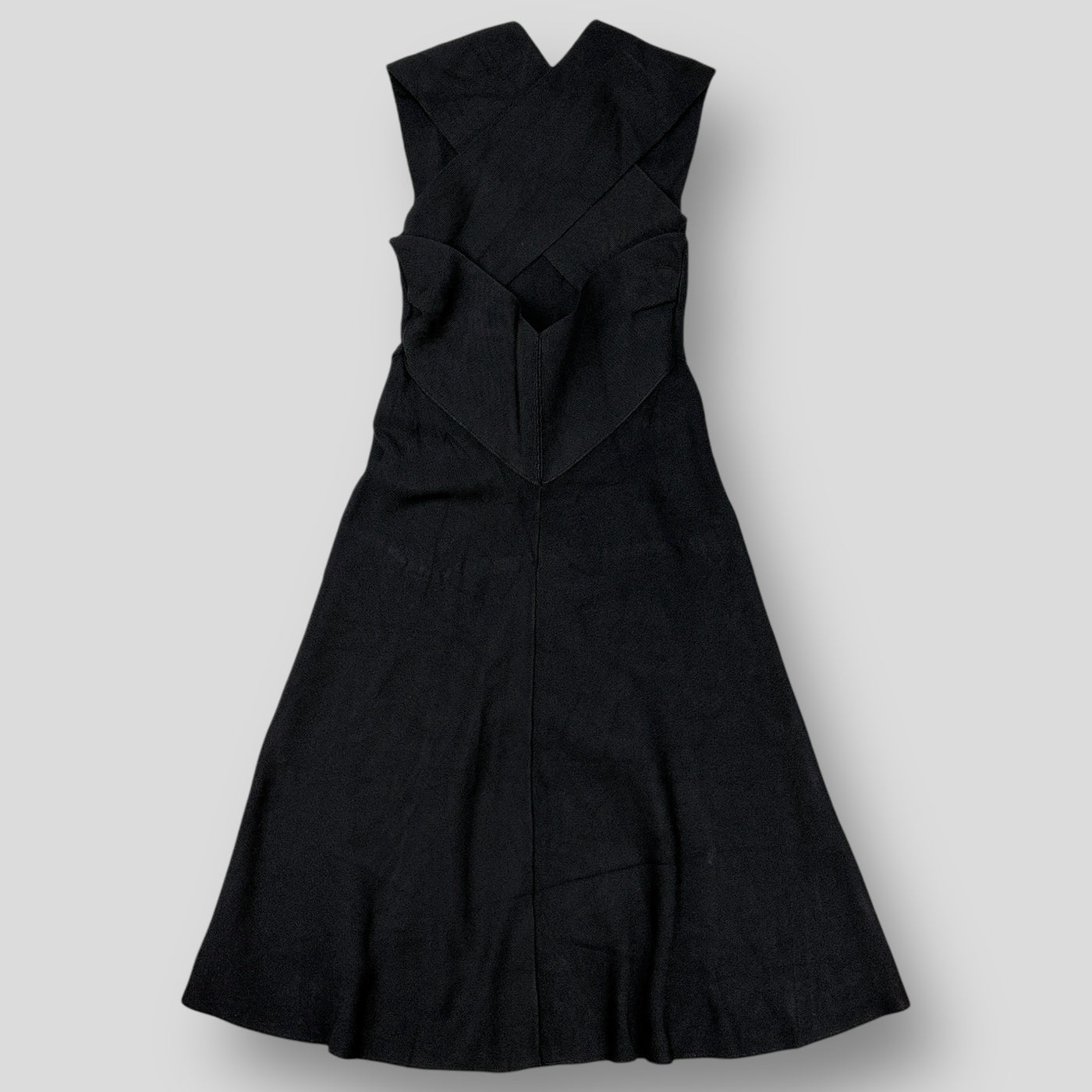 2019AW ストレッチニット バッククロス ノースリーブドレス DR KNT 61057 PO10027378