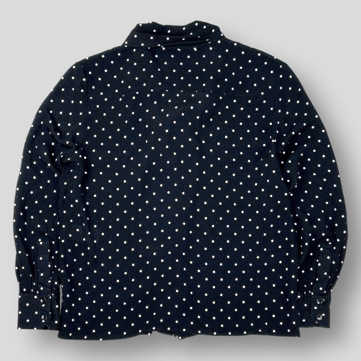2021SS Vネクタイブラウス / ドットプリントジョーゼット 2B013171D.38AW 38