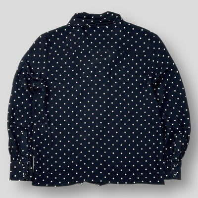 2021SS Vネクタイブラウス / ドットプリントジョーゼット 2B013171D.38AW 38