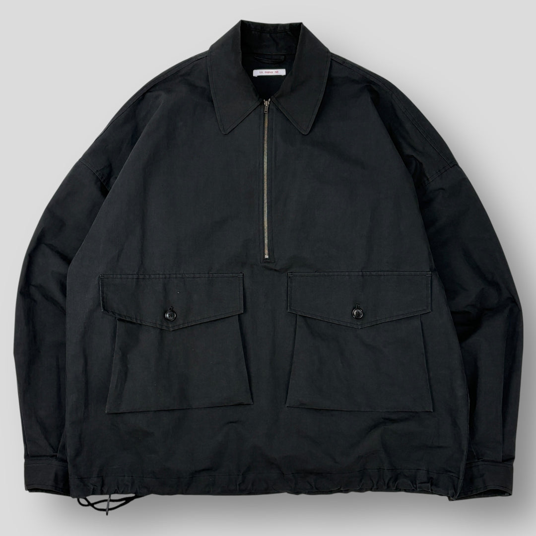 ジャケット・アウター s.k. manor hill Skiff Pullover Jacket M Skiff Pullover Jacket - Black Coated Linen/Cotton – s.k.