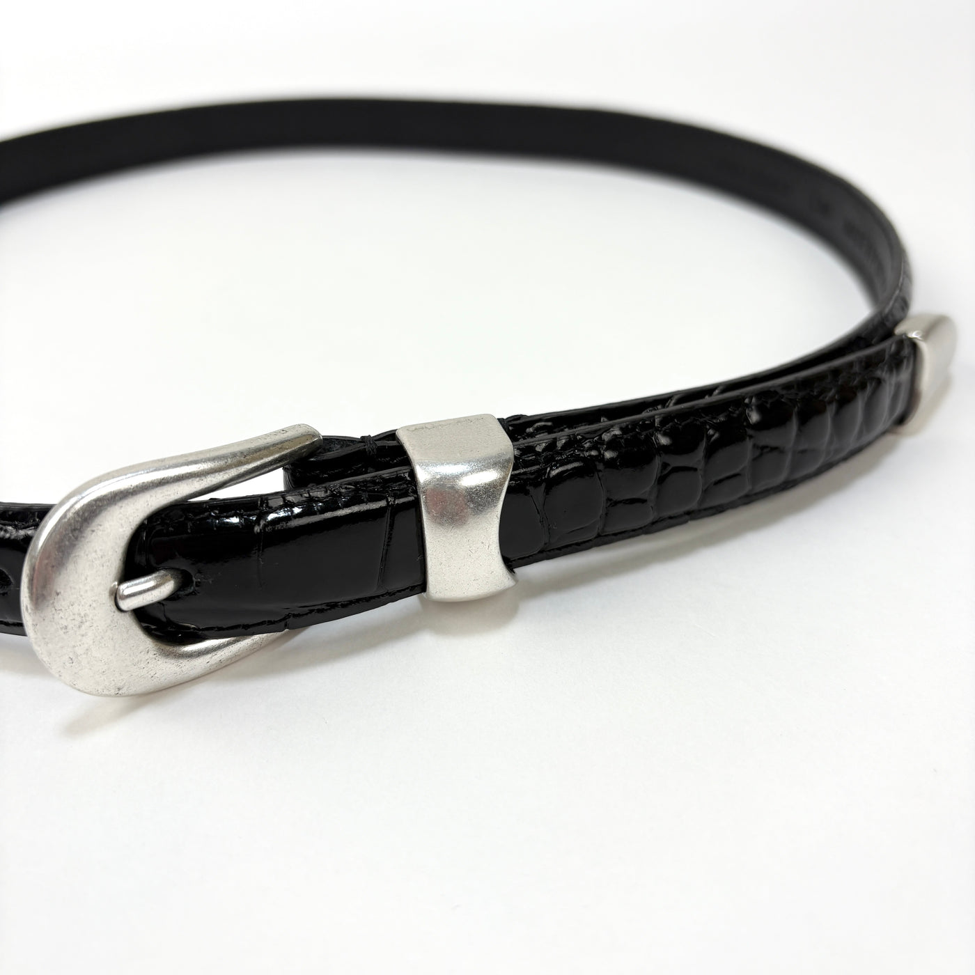 【新品】2024AW 2 CM BELT - LICORICE CROC BULL HIDE A42482L L80