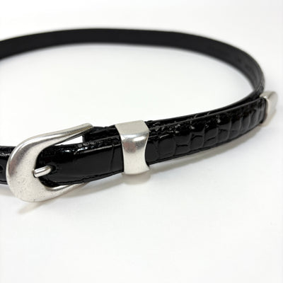 【新品】2024AW 2 CM BELT - LICORICE CROC BULL HIDE A42482L L80