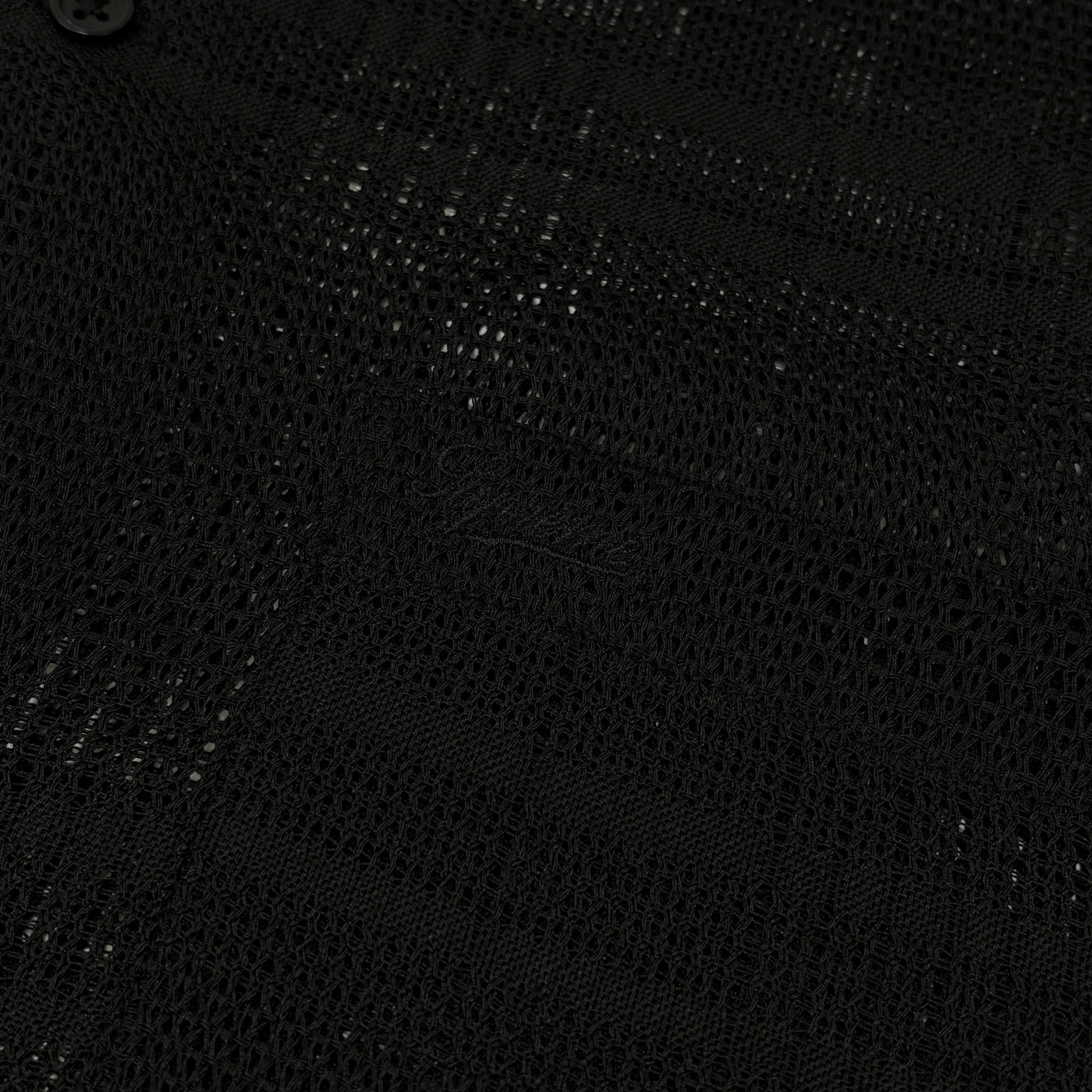 2023SS Mesh Stripe S/S Shirt L Black