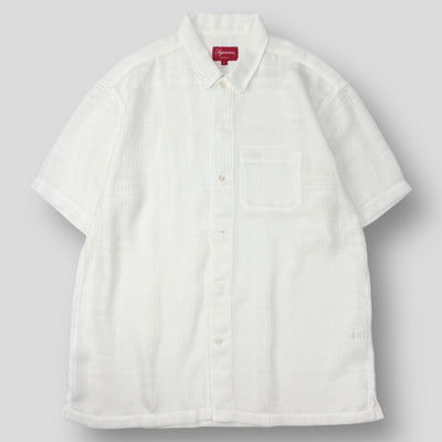 2023SS Mesh Stripe S/S Shirt L White