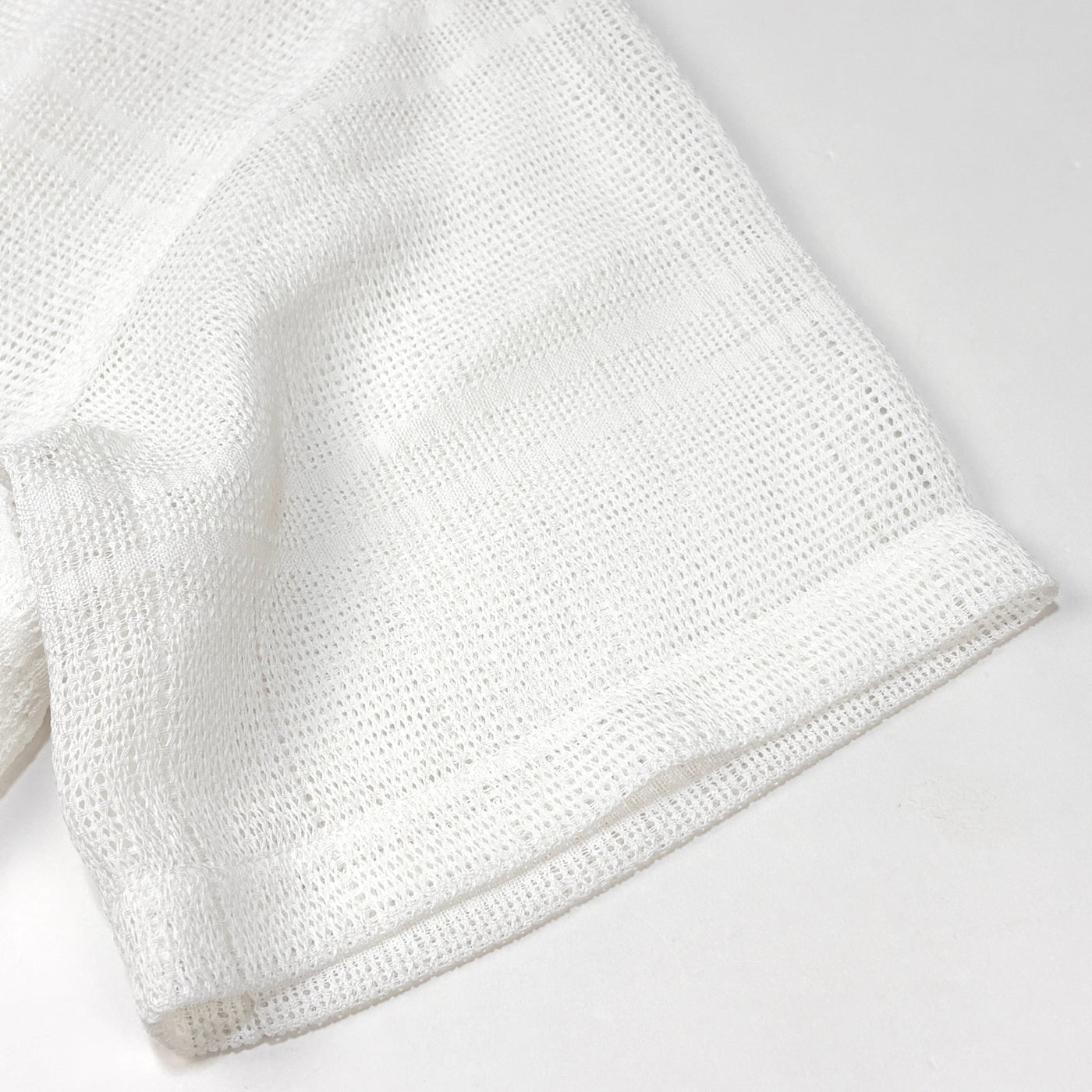 2023SS Mesh Stripe S/S Shirt L White