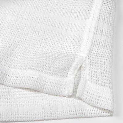 2023SS Mesh Stripe S/S Shirt L White