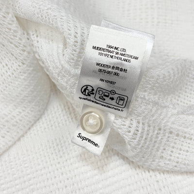 2023SS Mesh Stripe S/S Shirt L White