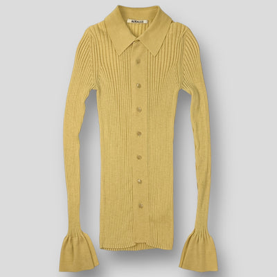 2020AW WOOL RECYCLE POLYESTER RIB KNIT SHIRT A20AS03MN 1