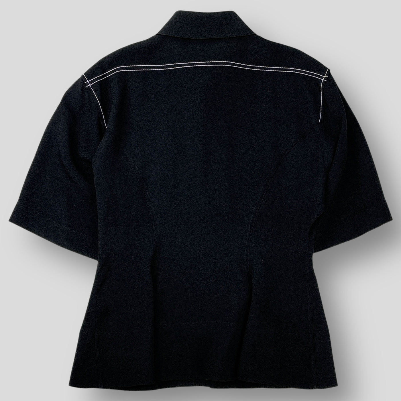 2018AW Leira ペプラム クレープシャツ BLH-58030 S