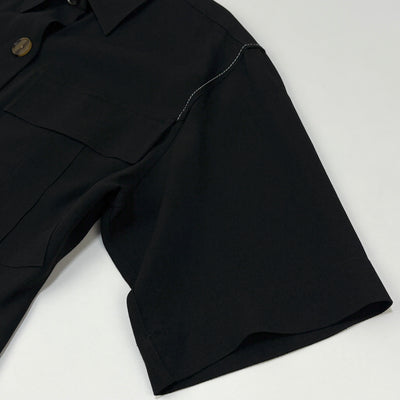 2018AW Leira ペプラム クレープシャツ BLH-58030 S