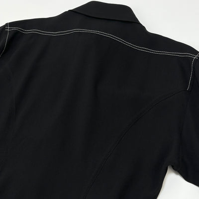 2018AW Leira ペプラム クレープシャツ BLH-58030 S